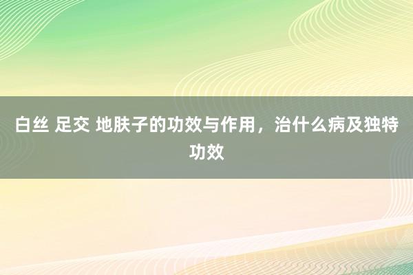 白丝 足交 地肤子的功效与作用，治什么病及独特功效